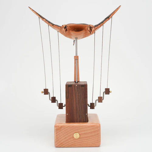 The Manta Ray — Handcrafted Walnut Kinetic Sculpture