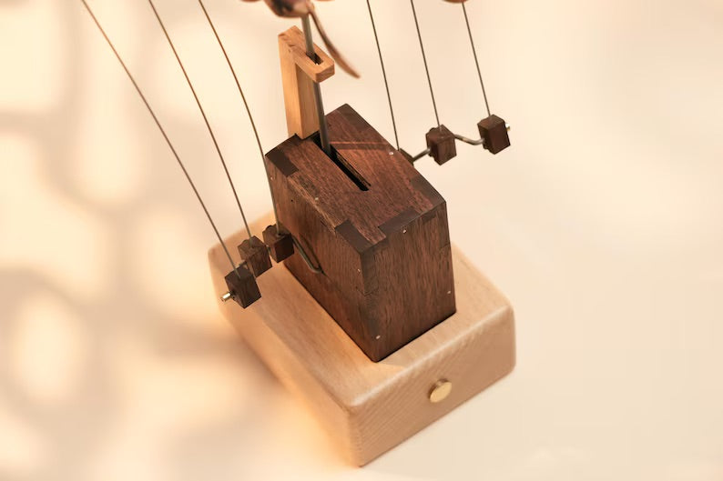 The Manta Ray — Handcrafted Walnut Kinetic Sculpture